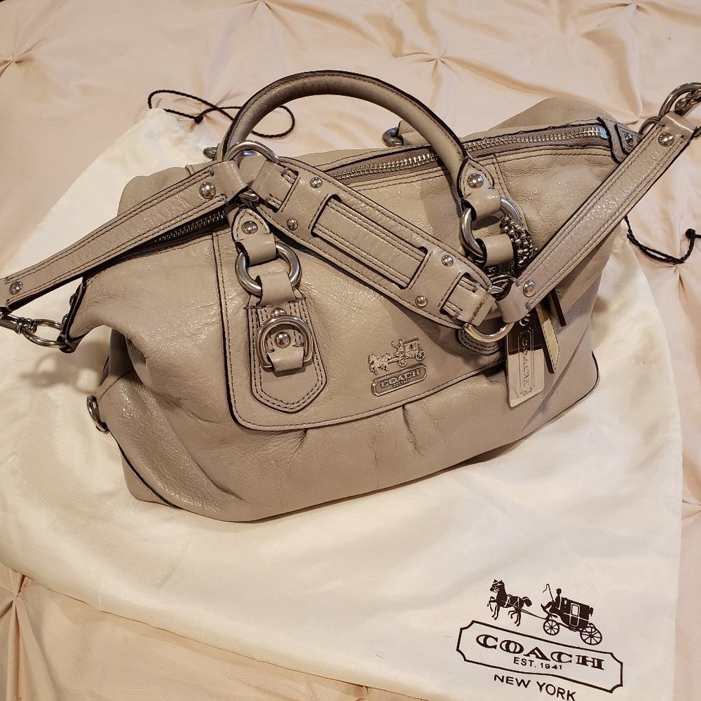Coach Madison Sabrina leather bag, silver